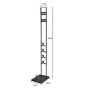 nzmegabuy black cast iron freestanding floor rack for Dyson cordless vacuum cleaners with dimensions