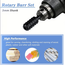 nzmegabuy 10-piece high-carbon steel rotary burr drill bit set for carving and shaping wood, plastic, and rubber