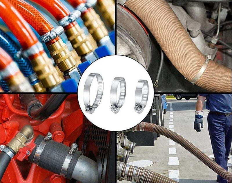 Stainless Steel Hose Clamps 60Pcs