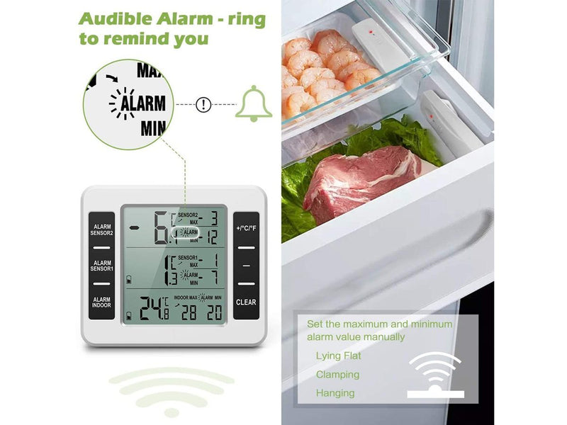 Refrigerator Thermometer Wireless