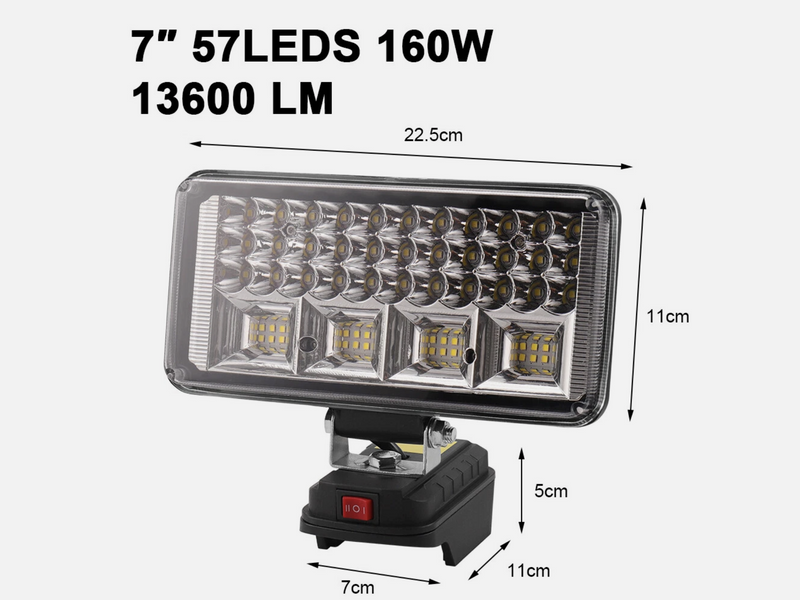 LED Work Light 2 USB 7/8 inch