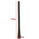 nzmegabuy 17cm black rubber stubby car antenna with universal thread adapters for 5mm and 6mm bases