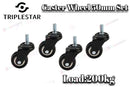 50mm Swivel Caster Wheels Set of 4 – Polyurethane Light Duty Transport Wheels