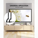 nzmegabuy universal heavy-duty steel TV stand supporting a flat screen television on a wooden cabinet