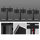 nzmegabuy universal tabletop TV stand for 32-55 inch screens, featuring durable black steel and adjustable height.