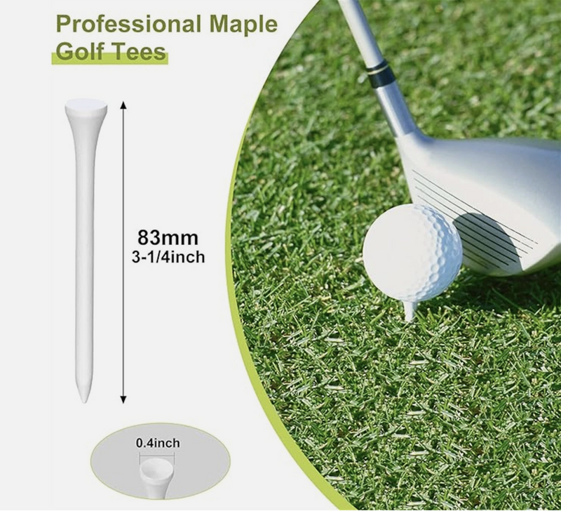 Wood Wooden Golf Tees 83mm  x 100pc