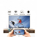 nzmegabuy MiraScreen wireless HDMI display dongle mirroring a smartphone screen to a TV for 1080P video streaming