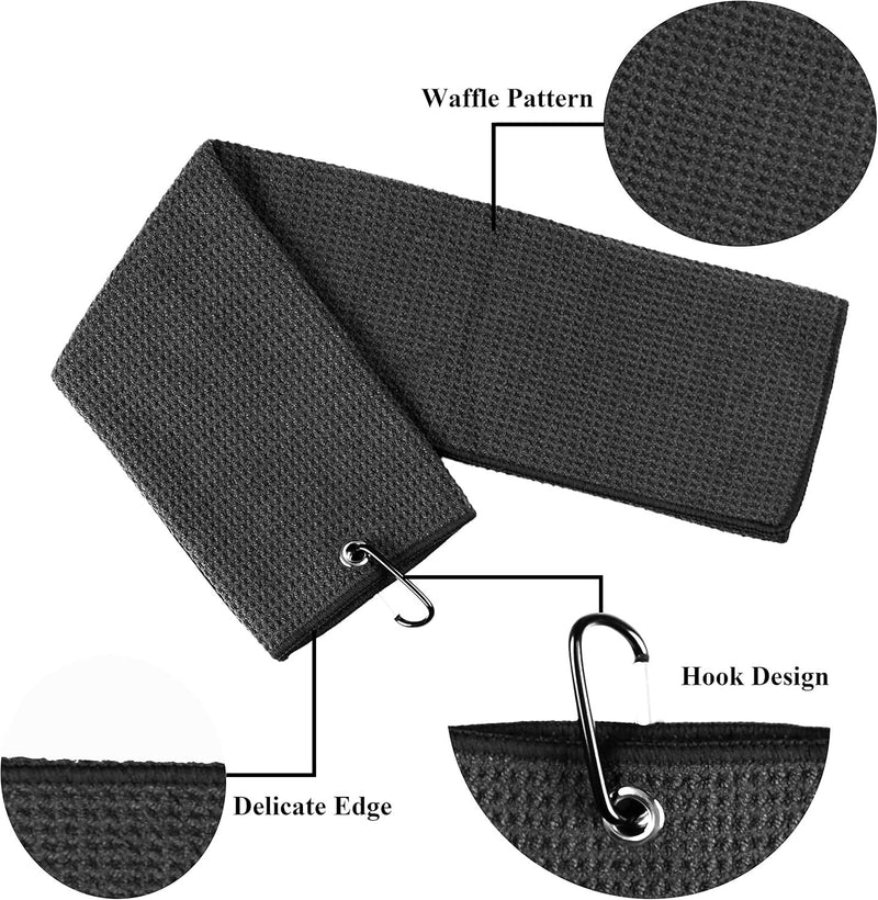 2pc Golf Towel  Black