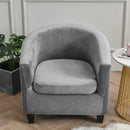 Tub Chair Cover + Cushion Cover  Velvet Grey