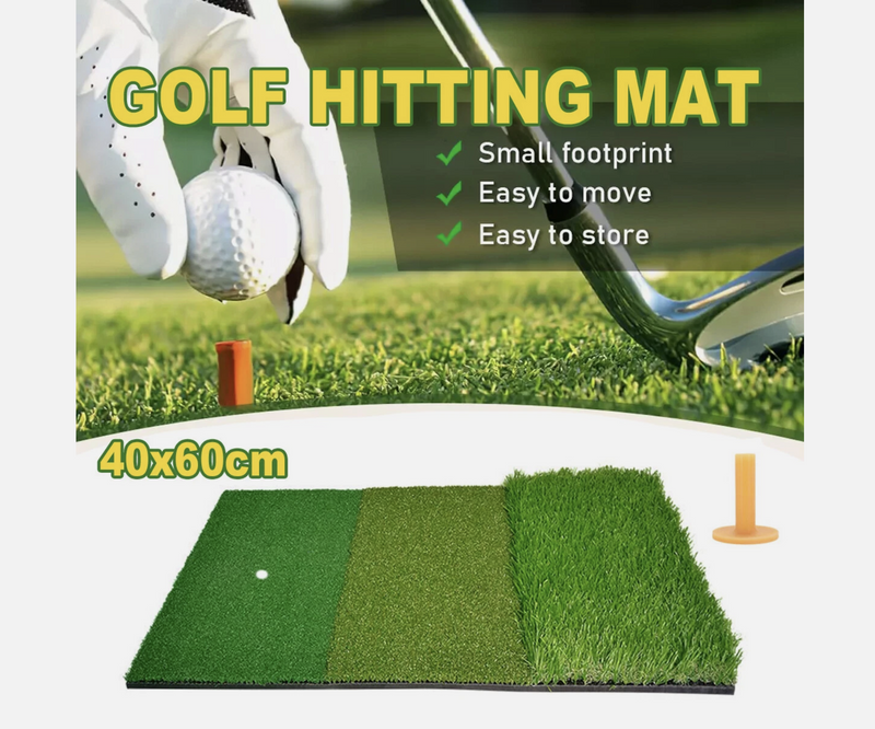 Golf Mat 3-in-1 Practice Mat Outdoor Indoor Training Mat Hitting Mat Driving Pad