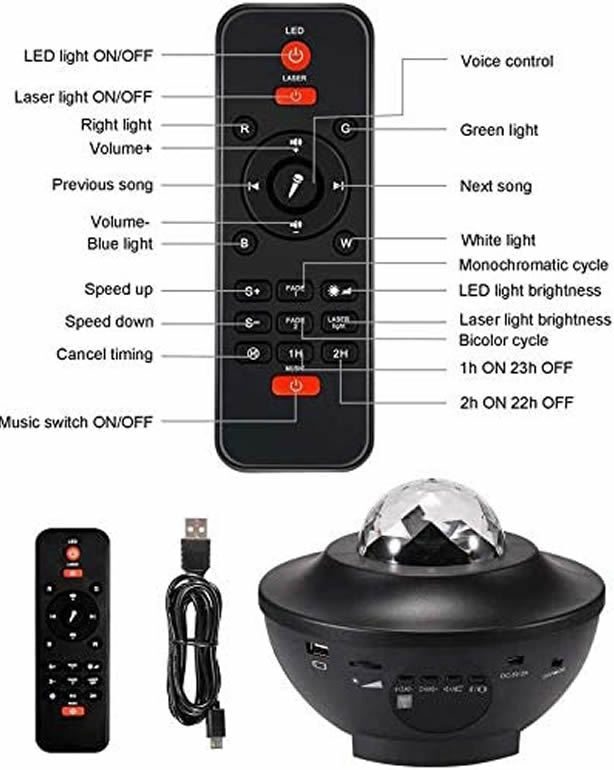 Open gallery Galaxy Starlight Projector with Speaker