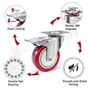 Heavy Duty 75mm Swivel Caster Wheels – Rubber Transport Wheels