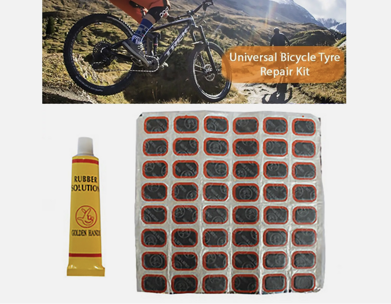 48PCS Patches Bicycle Motor Bike Tyre Tire Inner Tube Puncture Repair Kit