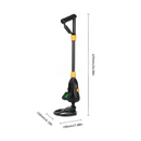 nzmegabuy underground metal detector with LCD screen and included shovel, showing dimensions on white background