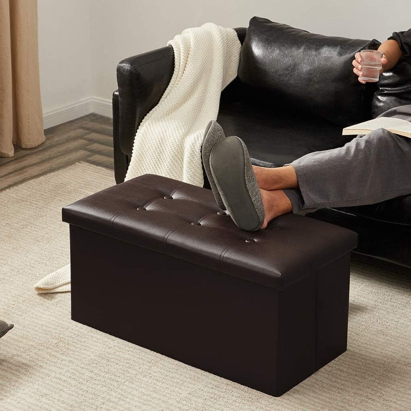 Storage Ottoman, Stable & Sturdy, Foldable Space Saver, Soft Sofa Sponge