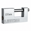 nzmegabuy hardened steel shipping container padlock with a rectangular design and key-operated locking mechanism