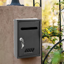 Mailbox Wall-Mounted Letter box w/ Paper Holder & Key Lock