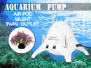 Aqua Aquarium Air Pump Oxygen Fountain Pond Aerator Water Fish Tank 2 Outlet
