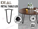 4x Metal Hairpin Legs Table Leg Retro Coffee Table Welded Leg " Black* 5 Sizes