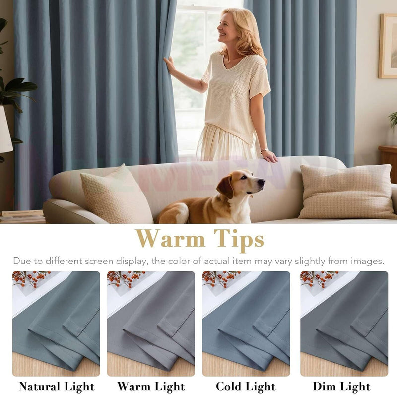 Blockout Curtain Eyelet  2PC Navy Blue *2 Sizes