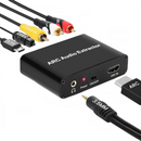 nzmegabuy HDMI ARC audio extractor with optical, coaxial, RCA, and 3.5mm outputs for TV sound systems