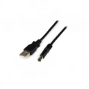 nzmegabuy black USB to DC power cable with a standard USB-A connector and a barrel plug for electronic devices