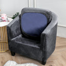 Tub Chair Cover + Cushion Cover  VELVET   Dark Grey