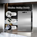 nzmegabuy stainless steel cutting board with a smooth, durable surface, rounded edges, and a convenient hanging hole.