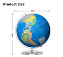 25cm Rotating LED World Globe – Educational Desk Globe with Light & USB Power