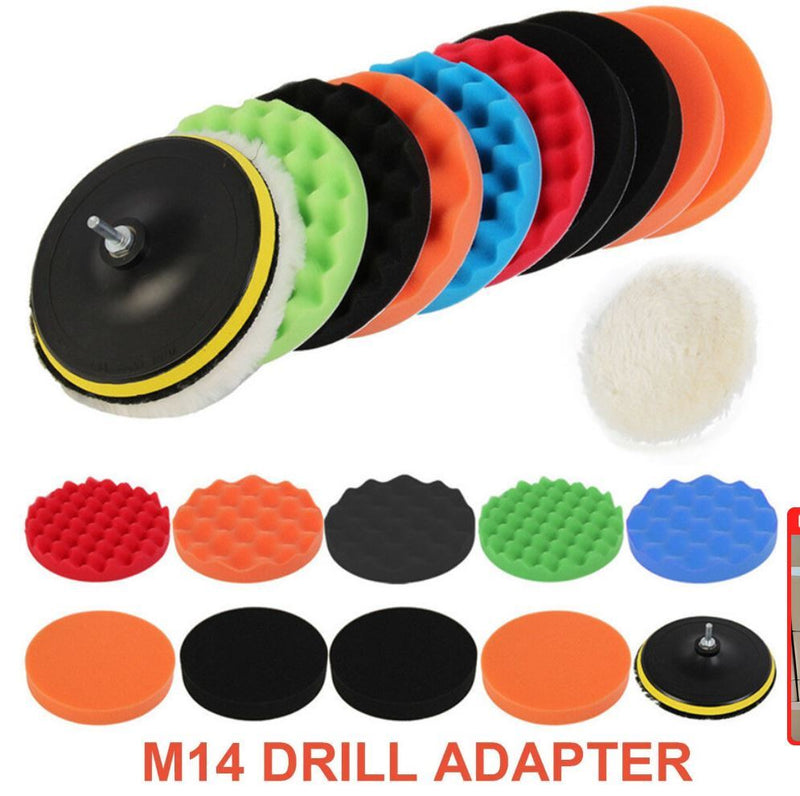 Car Polisher Buffer Cleaning Kit Polishing Waxing Buffing Sponge Pads