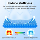 nzmegabuy blue double layer gel honeycomb seat cushion for pressure relief and cooling support