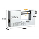 nzmegabuy hardened steel shipping container padlock with dimensions shown for secure storage and gate locking