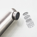 nzmegabuy brushed nickel bathroom basin mixer tap aerator nozzle detail with technical diagram