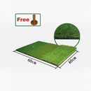 nzmegabuy 3-in-1 golf practice mat with three grass textures for driving, chipping, and putting, including a free tee.