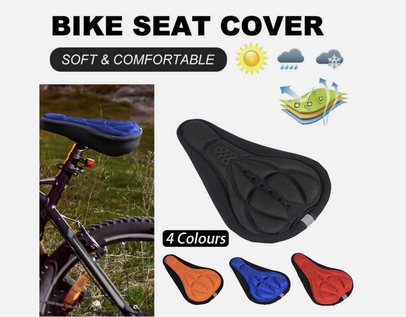 3D Bike Seat Cover Silicone Cushion Pad