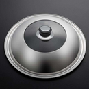 nzmegabuy replacement bakelite pot lid knob attached to a stainless steel and glass lid for kitchen cookware