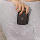 nzmegabuy light grey corduroy bean bag cover featuring a convenient side pocket with a smartphone tucked inside