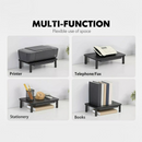 nzmegabuy height-adjustable black metal mesh monitor stand riser used for a printer, telephone, stationery, and books