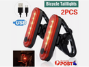 2pcs Bicycle Rear Tail Light Cycling 4Modes USB Rechargeable LED Bike Front Lamp