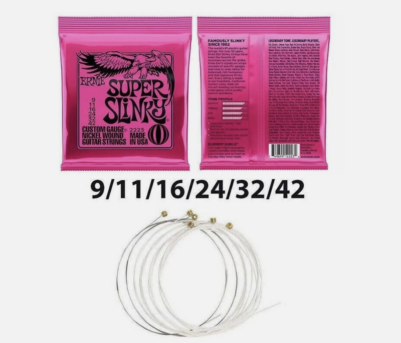 2 Pack For Electric Guitar Strings Slinky 2223 (9-42)