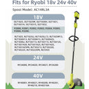 6-Pack Ryobi ONE+ Trimmer Spools with Cap