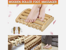 LARGE Wooden Foot Pain Massager 5 Roller Care Reflexology Relax Stress Relief