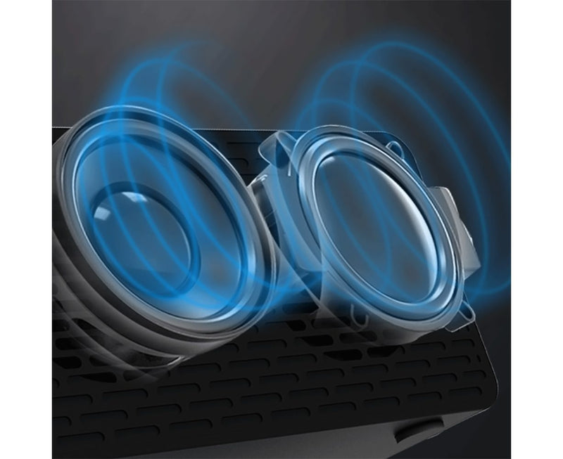 3 in 1 Alarm Clock Wireless Charger With Bluetooth Speaker - Black