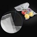 nzmegabuy 50-pack BPA-free textured vacuum sealer bags for food storage with a close-up of the embossed surface