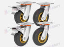 Heavy Duty 150mm Rubber Swivel Caster Wheels – Industrial Transport Wheels