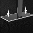 nzmegabuy universal tabletop TV stand base with durable black steel construction for 32 to 55 inch screens