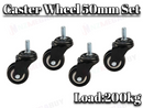 50mm Swivel Caster Wheels Set of 4 – Polyurethane Light Duty Transport Wheels