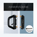 nzmegabuy black sliding patio door handle set with lock and installation screws for easy DIY assembly
