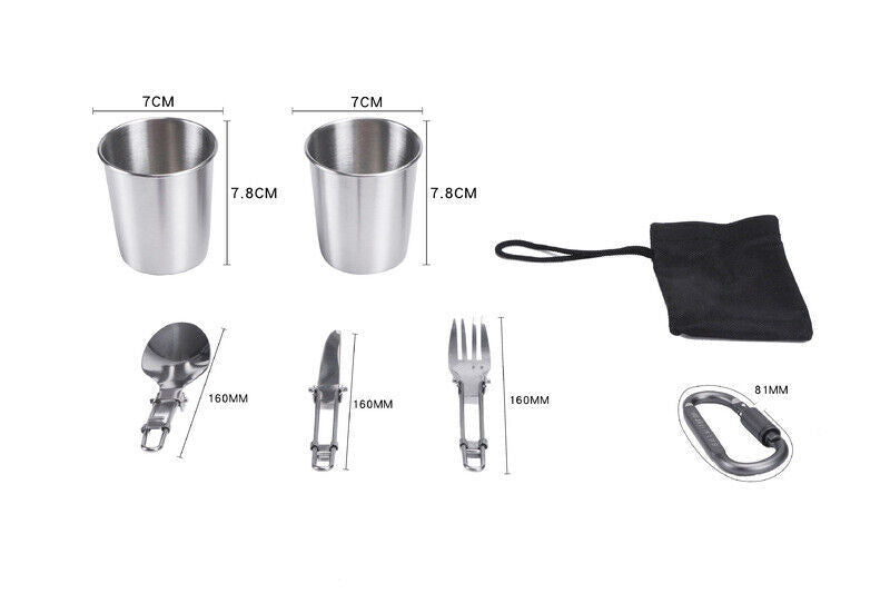 Camping Cookware Set Green