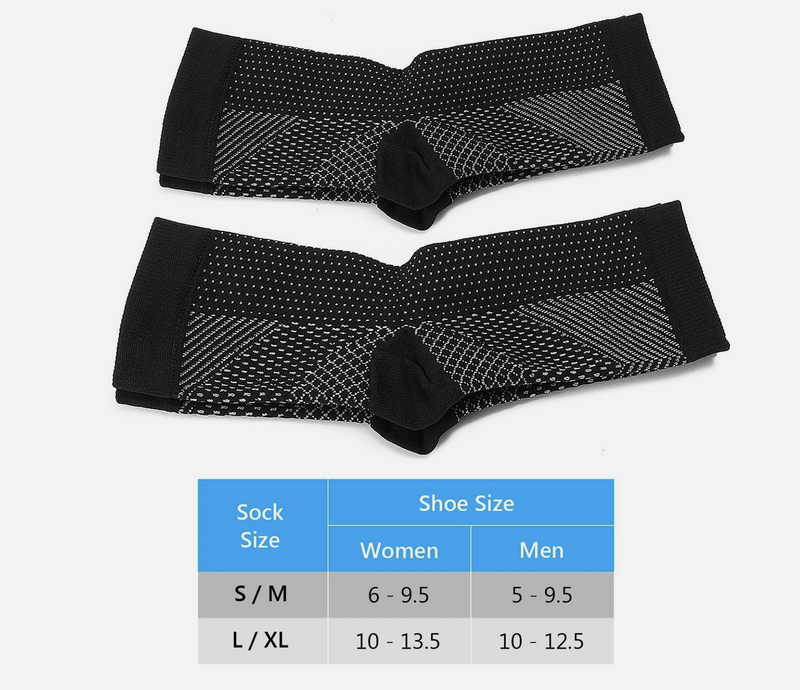 1 Pair Plantar Fasciitis Compression Socks Heel Foot Arch Pain Relief Support * 2 Sizes